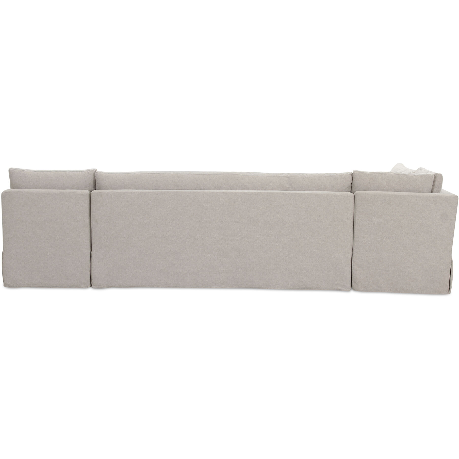 Fable Beige Slipcover Dining Banquette, L-Shape